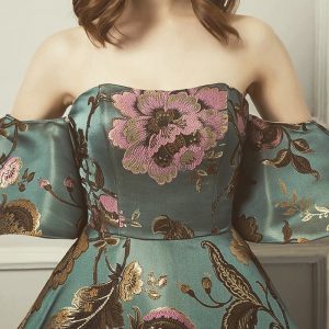 Floral Straight Aline Gown