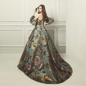 Floral Straight Aline Gown