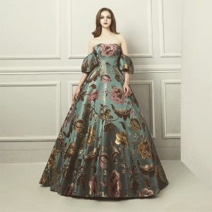 Floral Straight Aline Gown