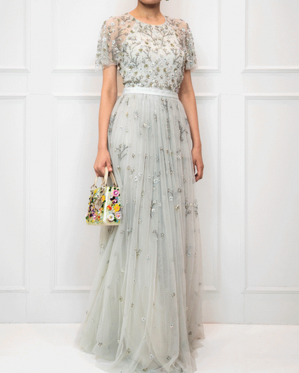 Needle & Thread Starlit Embellished Tulle Gown