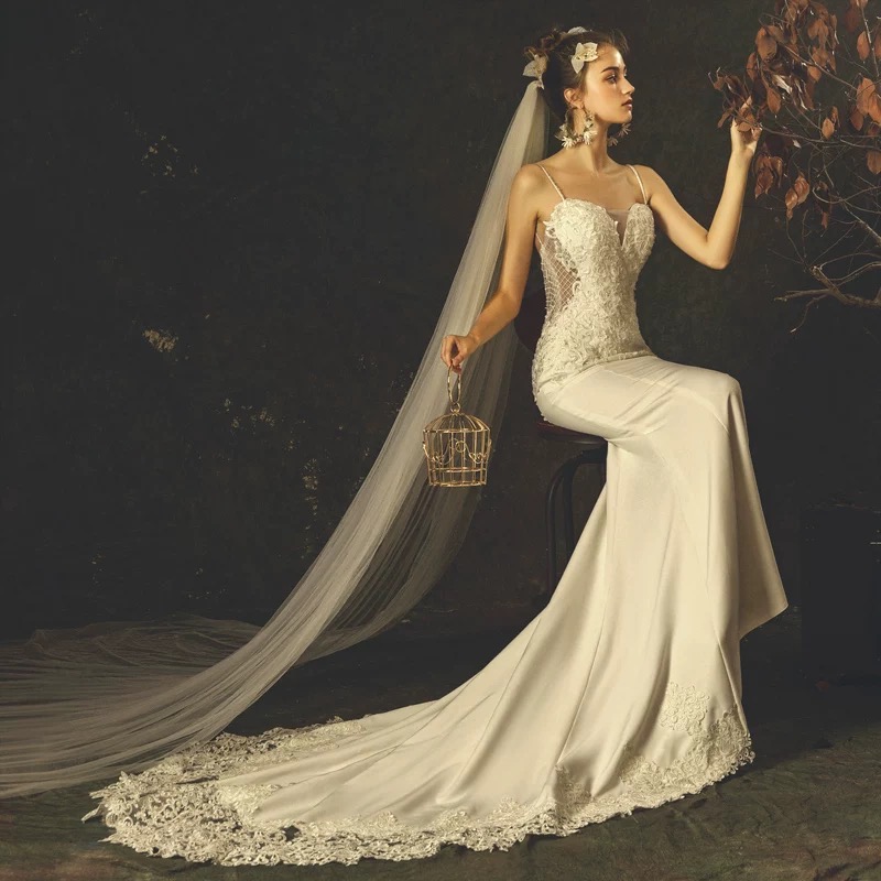 vintage mermaid wedding dress