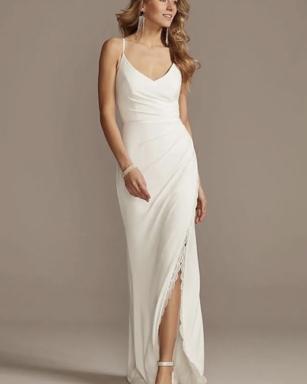 simple light wedding dress