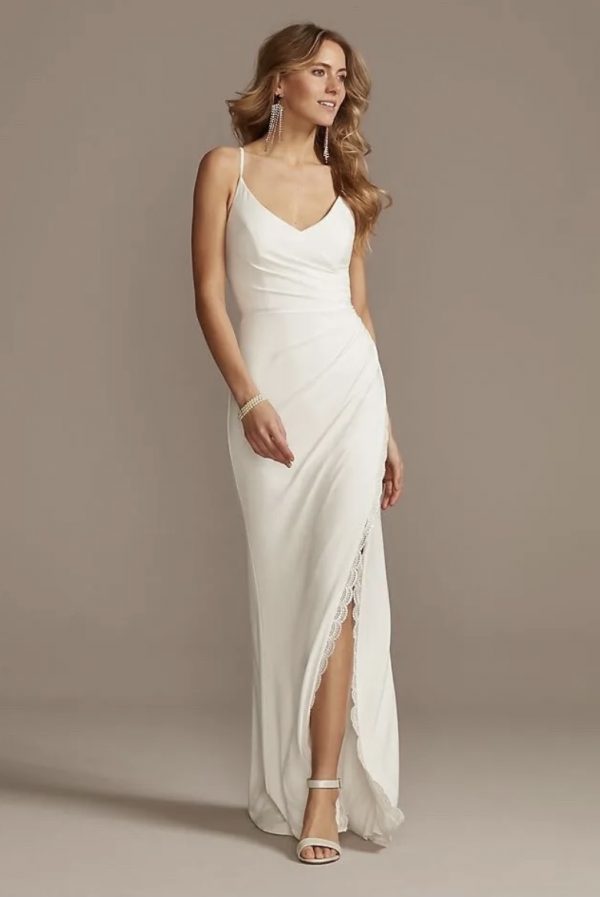 simple light wedding dress