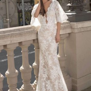 simple light wedding dress